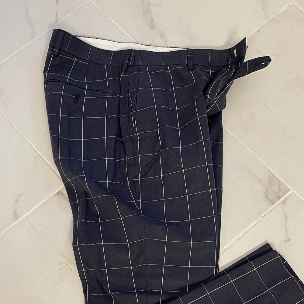 J Crew Mens Ludlow Suit Pant Navy Windowpane - Sz 31x30 - Never worn